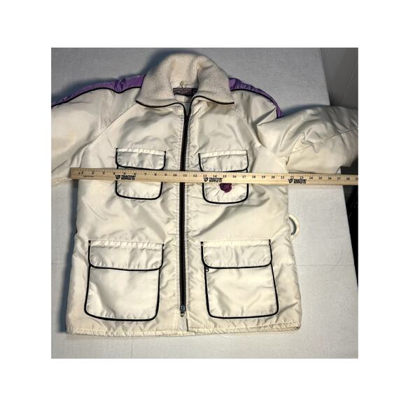 Vintage 70's ARCTIC Wear Womens White Ski and Snow Jacket Coat Size Large - Picture 10 of 13